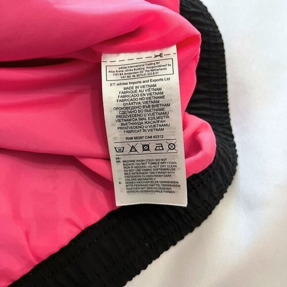 ADIDAS ORIGINALS MEN'S ADIPLORE BLACK PINK NEON ZIP UP NYLON TRACK TOP JACKET - Picture 13 of 15